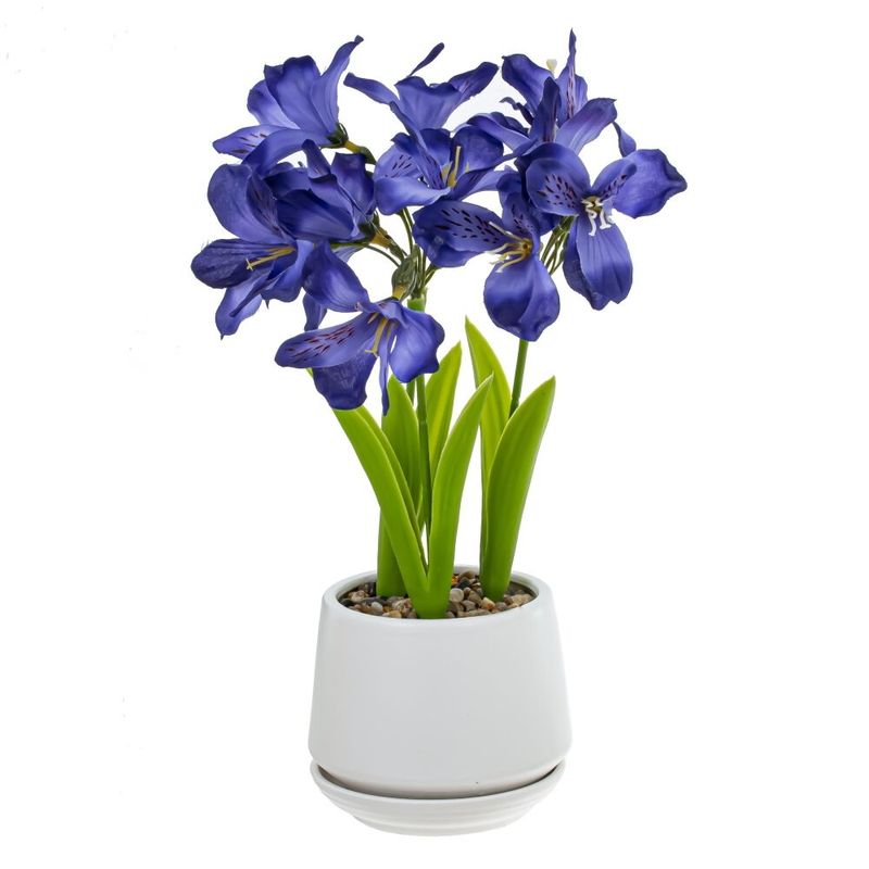 Цветок искусственный 814016 "Альстромерия" в горшке h=31см. (Р)