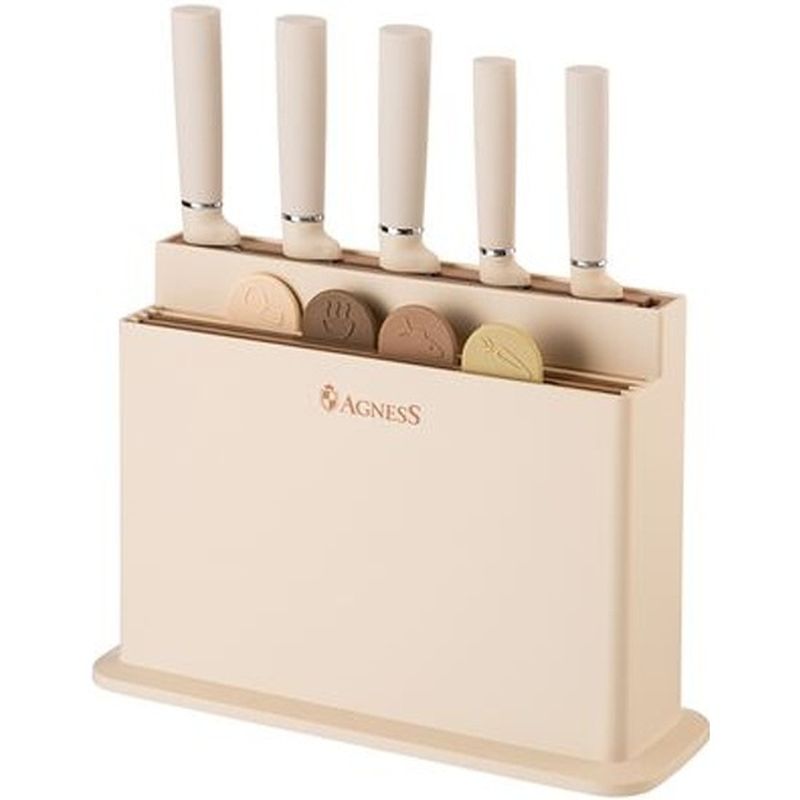 Набор ножей 671-202 10пр. (5 ножей, 4 доски, подставка) ВД