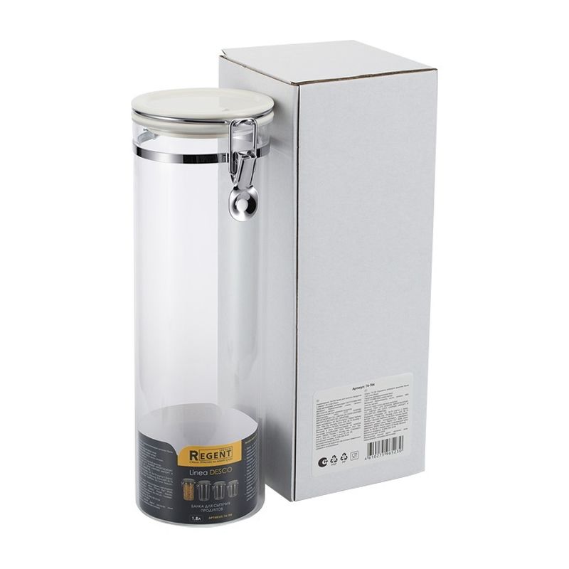 Банка д/сып.продуктов 74-704 1,8л. DESCO (стекло)