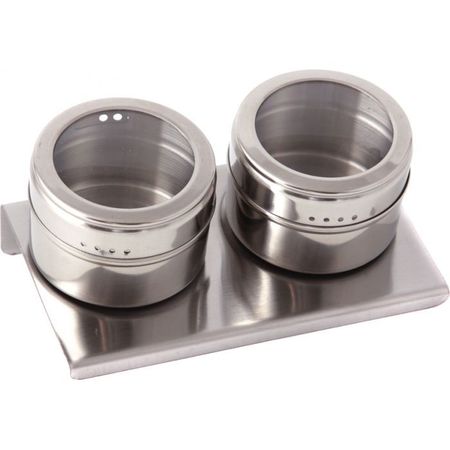 Набор д/специй 912-008 на магнитах (3пр. 2 баночки на мет подст.)ВД