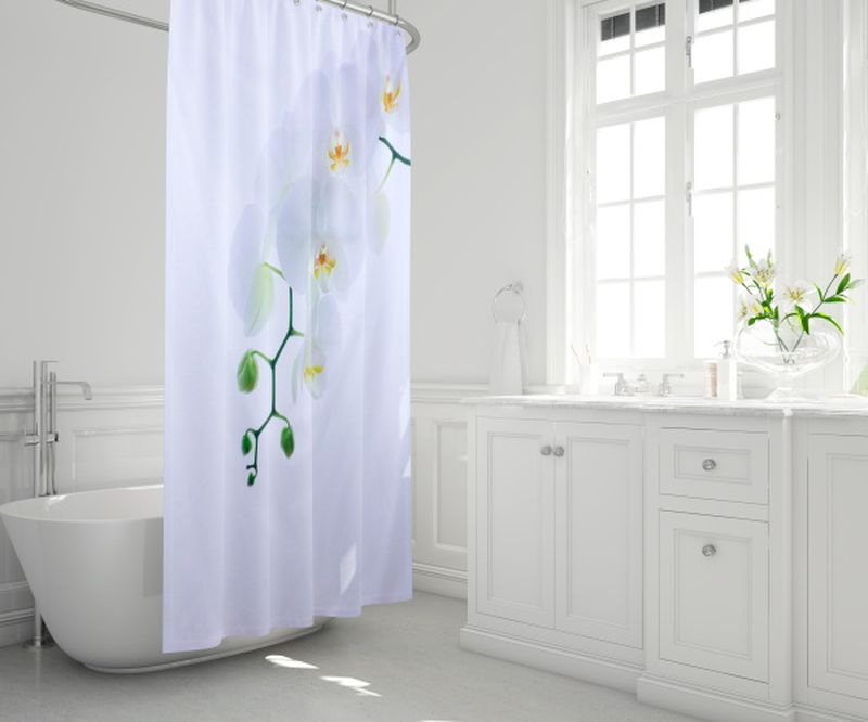 Занавес д/ван.комн. 180*200см. 7826 Orchidea М.