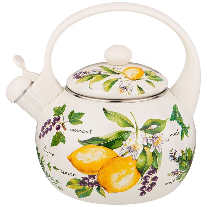 Чайник эмал. 934-424 2,2л. "Секретные ингредиенты" со свист. ВД