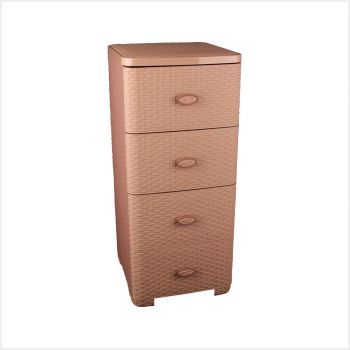 Комод 4секц. "Плетенка" (какао) М2434