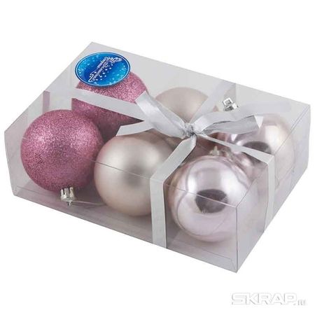 Шары PB6-6SMB-P (набор 6шт.) d6см 001461 (розовый)  Скр.