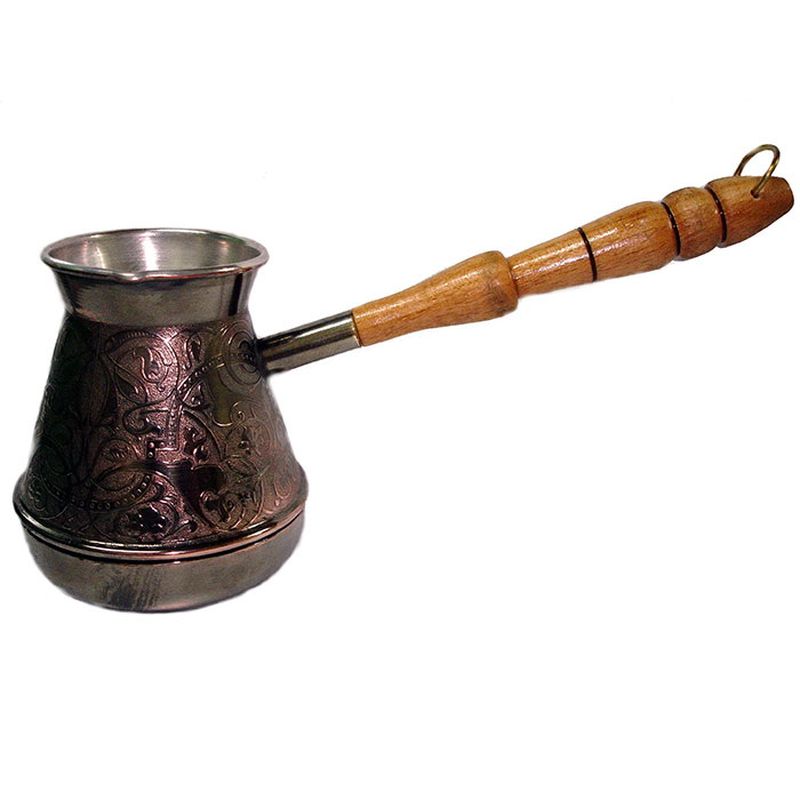 Турка медная 0,38л. "Орнамент" средняя Дел.