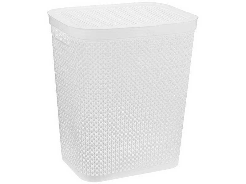 Корзина д/белья 55л. ПИРУЛА КН2615Б (белая)