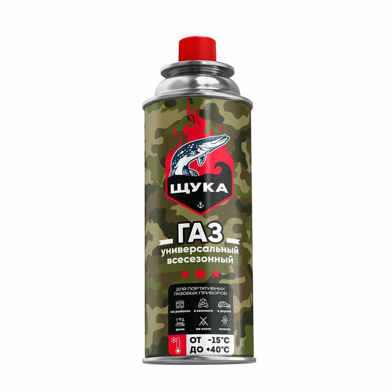Газ в балоне ЩУКА 220г. (всесезонный)