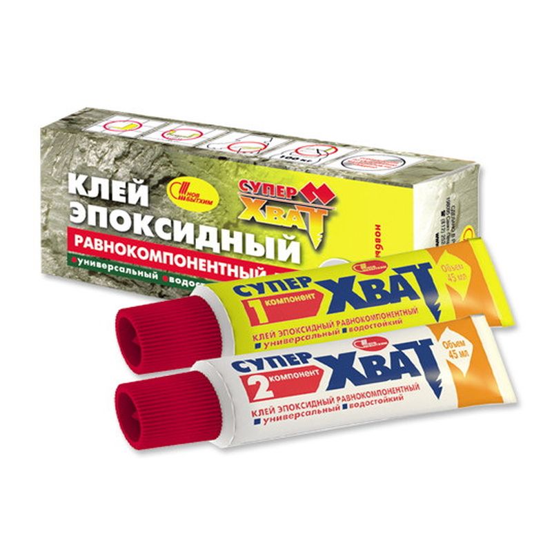 Клей "СУПЕР-ХВАТ" строит-монт 2 туба*45мл. П,Дм