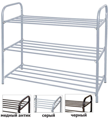 Этажерка д/обуви 3ярусн. "Комфорт 3" 590*330*800мм. (ЭТК 3) Иж.