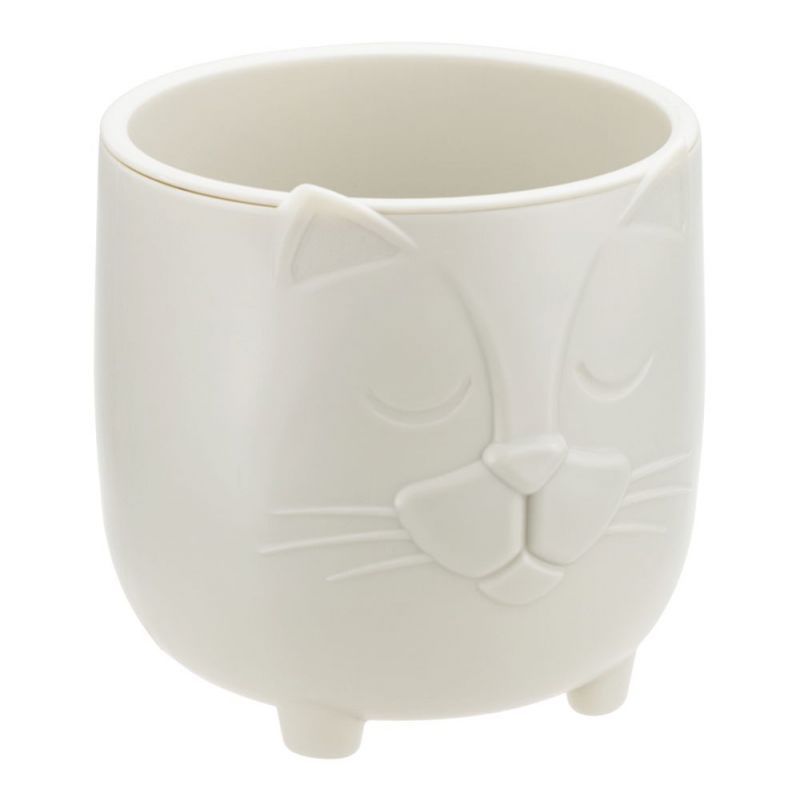 Кашпо БАСЯ  0,65л. d11,5см. со вставкой КН3074БР (белый ротанг)