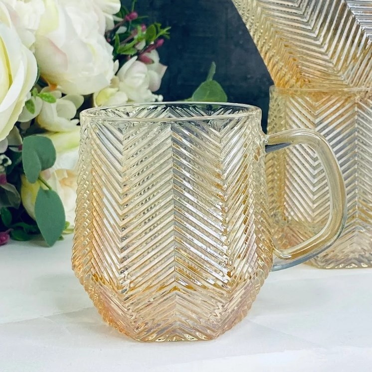 Набор кружек 589-068 (6шт. 300мл.)цв.стекло (подар. уп.)