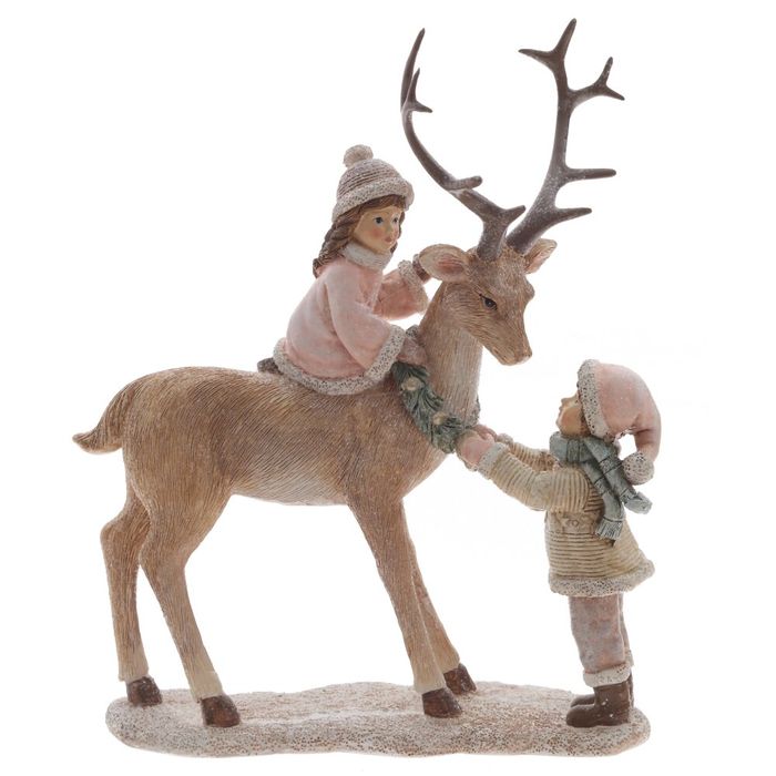 Фигурка "Олень и дети" 811186 (18*6,5*21,5см.) Р