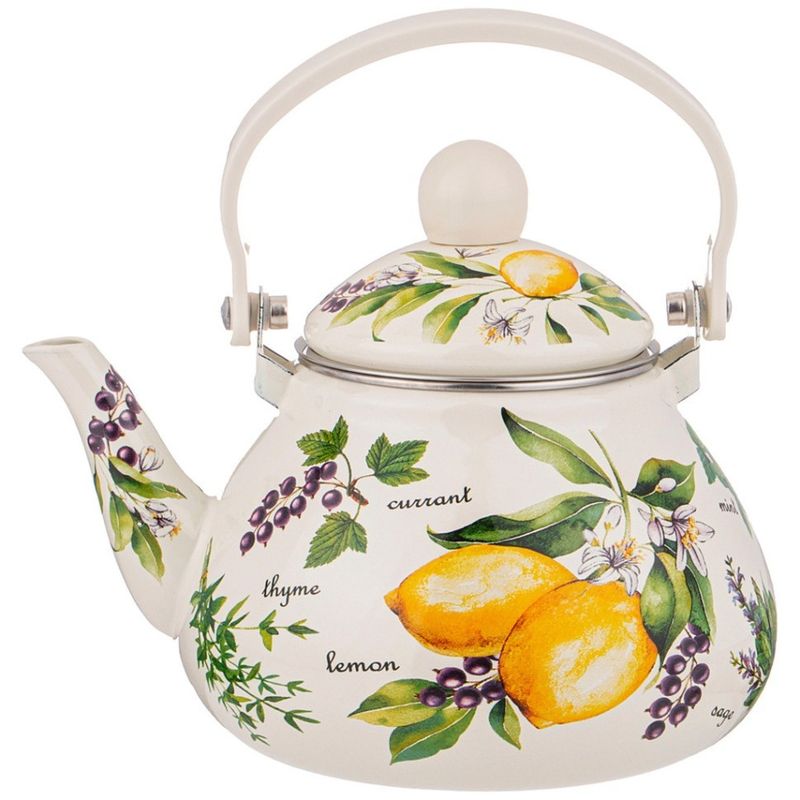 Чайник заварочный эмал. 934-420 1,3л. "Секретные ингредиенты" ВД