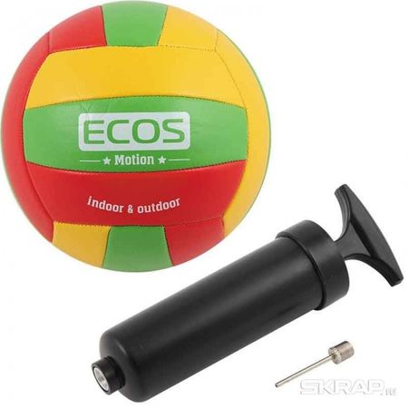 Мяч волейбольный ECOS MOTION и насос VB105P 998193 (№5) Скр.