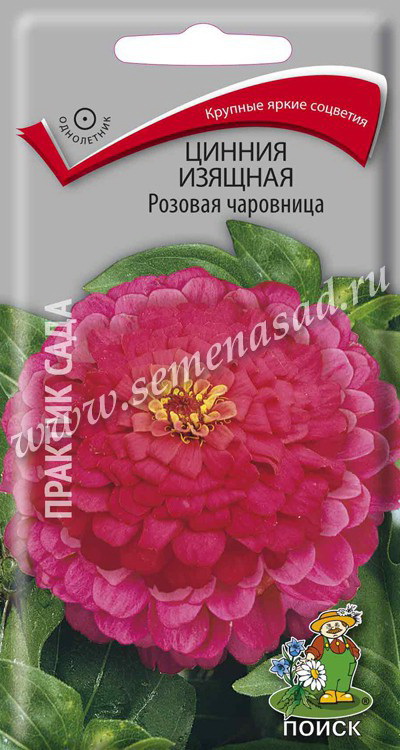 Цинния изящная РОЗОВАЯ ЧАРОВНИЦА 0,3гр. (Поиск)