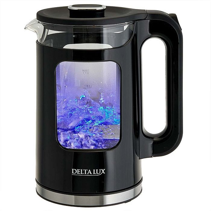 Чайник эл. DE-1017 2,2кВт. 1,7л. стекло диск,