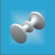 Ручка-кнопка РК1-7 пл. бел. Кунгур