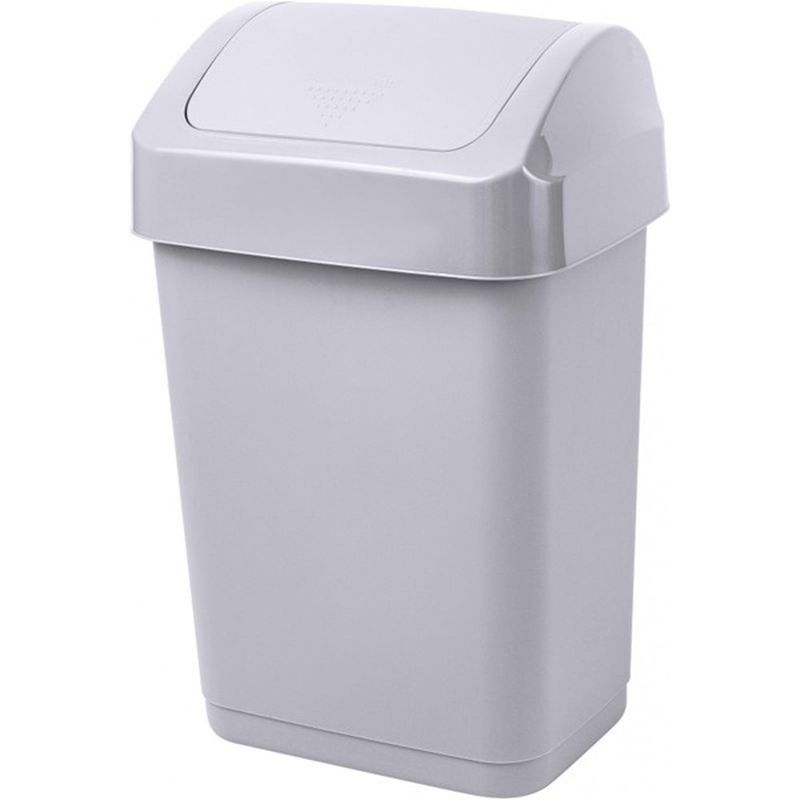 Контейнер д/мусора 12л. "Wood" ПЦ4803 с крышкой-маятником