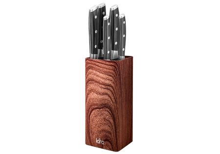 Подставка д/ножей LARA LR05-102 Wood (квадрат.)