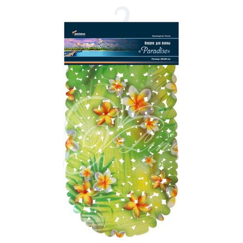 Коврик д/ванны на присосках 36*69см. "Paradise"/"Bubbles" FV60-MG/B М