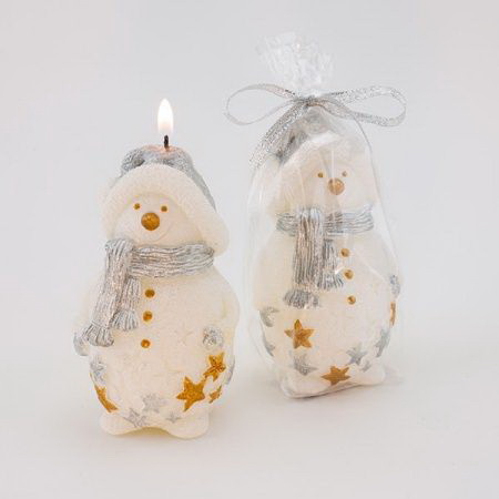 Свеча "Нарядный снеговичок" 19262 .