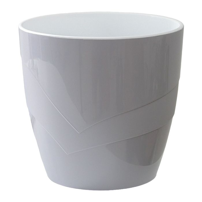 Кашпо ГРАЦИЯ 2,8л. со вставкой 1620 (серый шелк) ДП