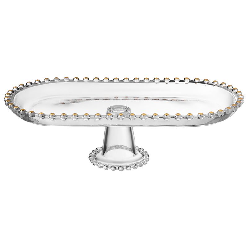 Блюдо 345-501 "GOLDEN CHARM" на ножке (30*15*8,5см.) ВД