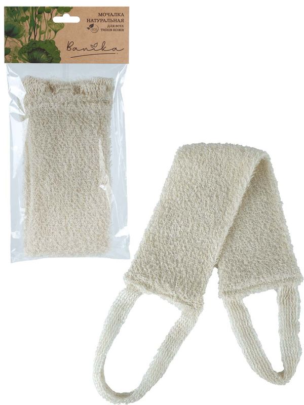 Мочалка из хлопка "Длинная" М40402 (45*9см.) Е