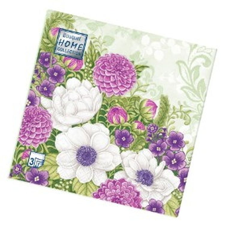 Салфетки бумажные 3сл. Home Collection Classic 42771 (33*33см.) 20шт. "Сказочный букет"  РБ