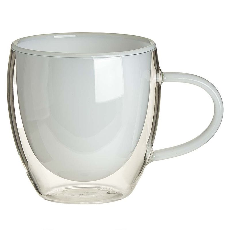 Кружка АК-9804 250мл. с двойными стенками (стекло) Дел.