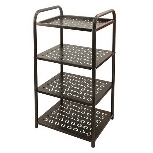 Этажерка 4ярусн. "Принт" ЭТ42 (440*320*780) (черный) (К-У)