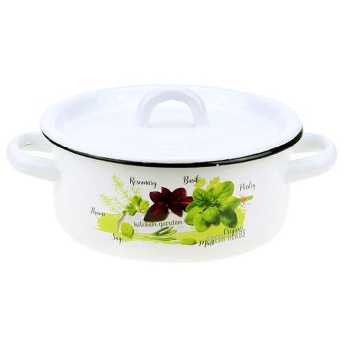 Кастрюля эмал.  1,5л. 1608\4 Маг