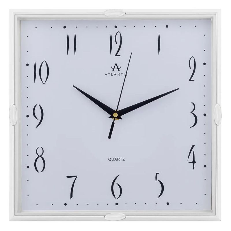 Часы настенные TLD-6176 "Atlantis" white (29.5*29.5*4.3см) А