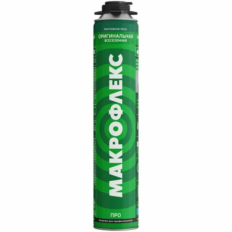 Пена монтаж. "МАКРОФЛЕКС" Оригинальная ПРО 0,75л. 3003345/3048188 всесезонная