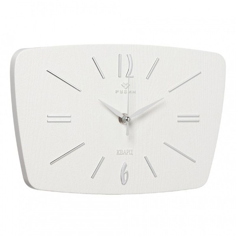 Часы настенные 2618-010 "Рубин" белый+серебро "Ретро"