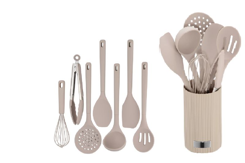 Набор кухонный JEWEL ПС0009-16 (8 пр. на подставке) беж.