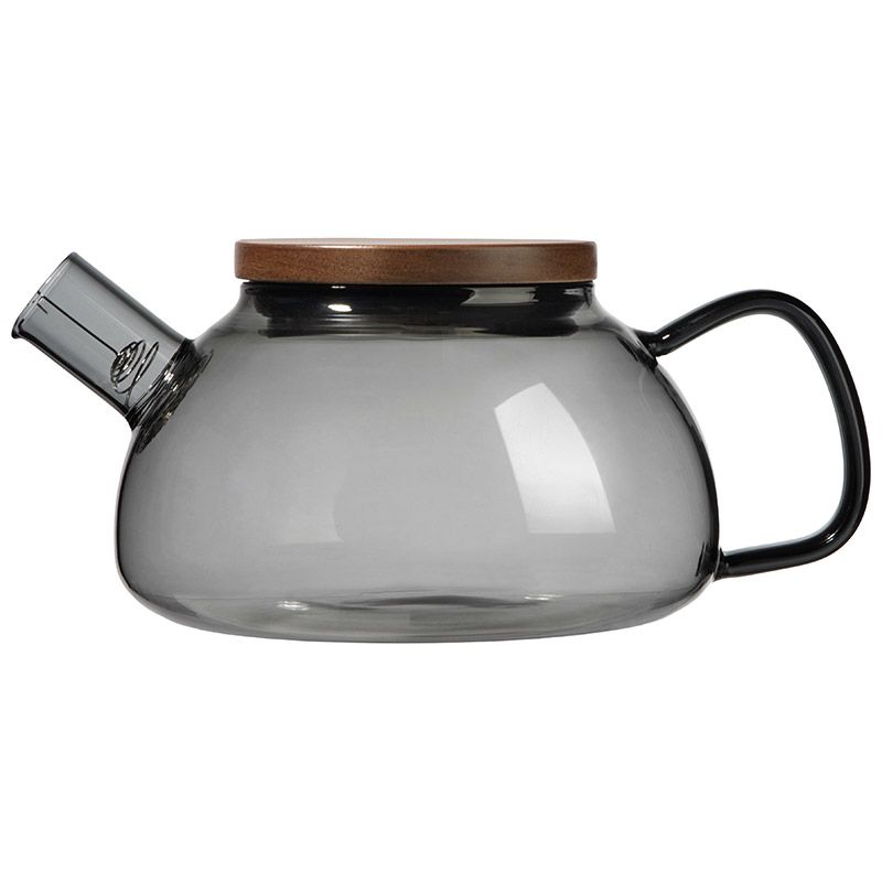 Чайник заварочный 0,6л. AROMA di FIORE 910145 (стекло) бамб. кр. СКР