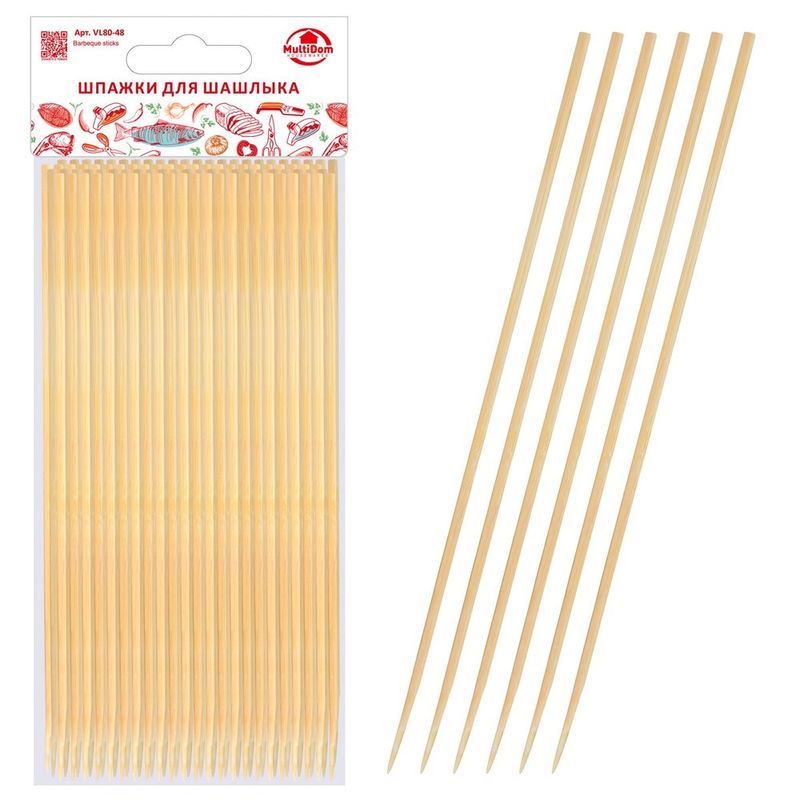 Шпажки д/шашлыка VL80-48 (100шт.) 20см. Мд