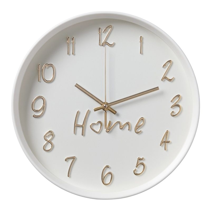 Часы настенные 3014-001 "Рубин" (d=30см) корпус белый, "Home"