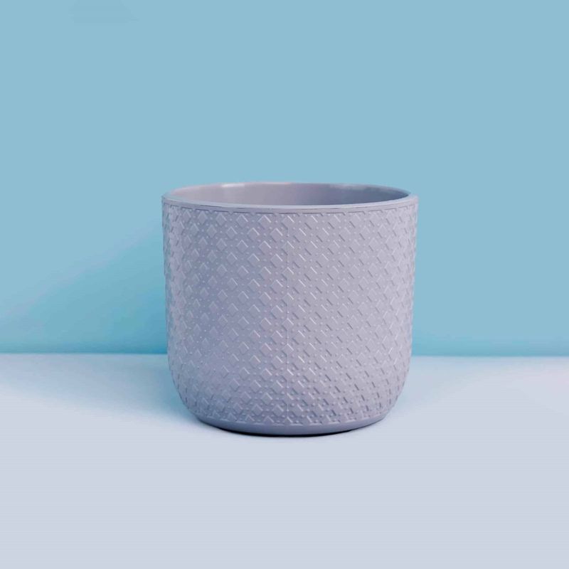 Горшок д/цв. КЛЕВЕР 4,5л. со вставкой 1895 (серый шелк) ДП