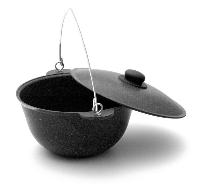 Казан Волг. а/пр. 7,0л. "Природный камень" 15902 с крышкой