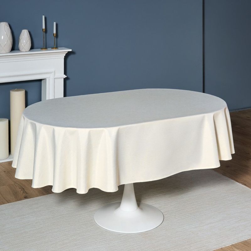 Скатерть 986-003-21 "ФЕЕРИЯ. ЗОЛОТО" (160*220см беж. ) хлопок, твилл пропитка