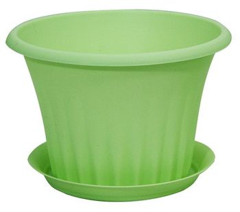 Кашпо КЭРОЛ 0,45л. d12cм. с подст. КН3153М (Мята)