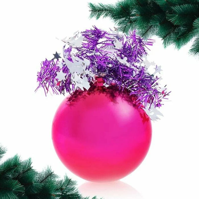 Шар "Новогодний" Ш85101 d 85мм. розовый глянец