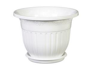 Горшок д/цв. "Лозанна" 40л. с подд. М1616 (белый)