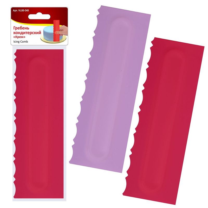 Гребень кондитерский "Крем" VL80-348 (22,4*7,3*1см.)Мд