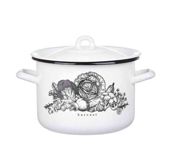 Кастрюля эмал.  3,4л. 16124Бч/4Бл (Harvest) Л.