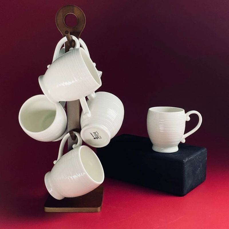 Набор кружек 235-072 "Tropical" (6шт.) 280мл. на подставке (подар. уп.)