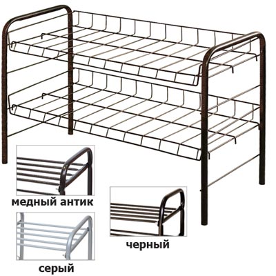Этажерка д/обуви 2ярусн. 435*660*300мм. 2п (ЭТ3) Иж.
