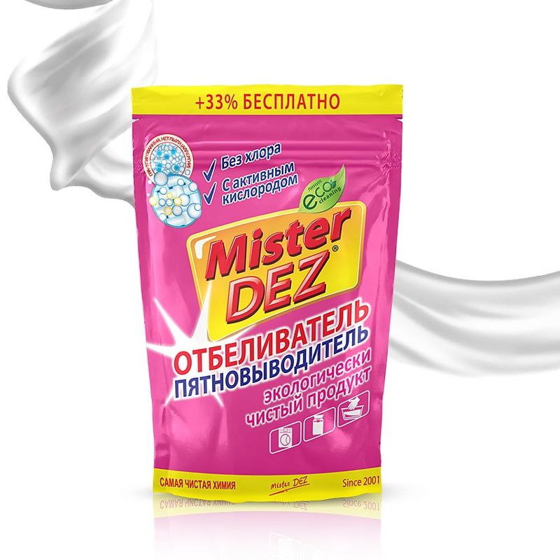 Отбеливатель-пятновыводитель MISTER DEZ ECO-CLEANING 800г. 133 (с активным кислородом)